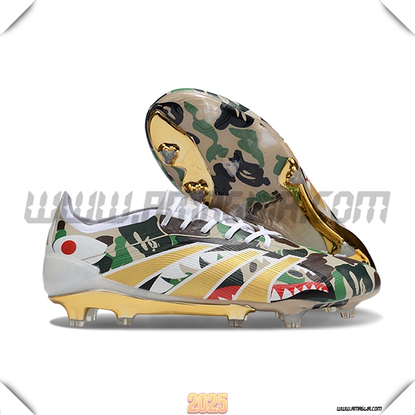 Adidas Scarpe Da Calcio 25 Predator Elite FG Bianco/Verde/Marrone