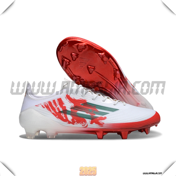 Adidas Scarpe Da Calcio F50 ELITE FG Bianco/Rosso/Verde