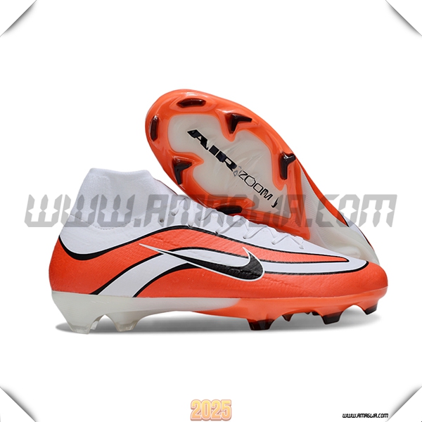 Nike Scarpe Da Calcio Air Zoom Mercurial Superfly IIX Elite FG Bianco/Arancia/Nero
