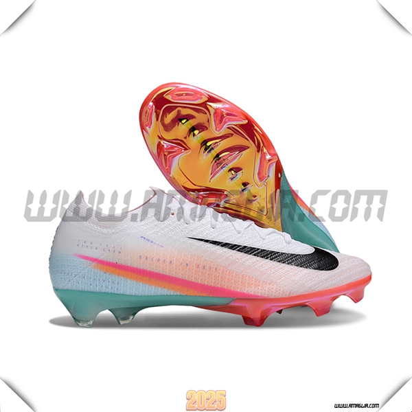 Nike Scarpe Da Calcio AIR Zoom Mercurial Vapor 16 Elite XXV FG Bianco/Rosa/Blu/Nero