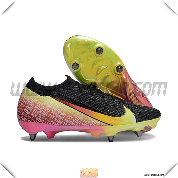 Nike Scarpe Da Calcio AIR ZOOM MERCURIAL VAPOR XVI ELITE SG-PRO Nero/Giallo/Rosa