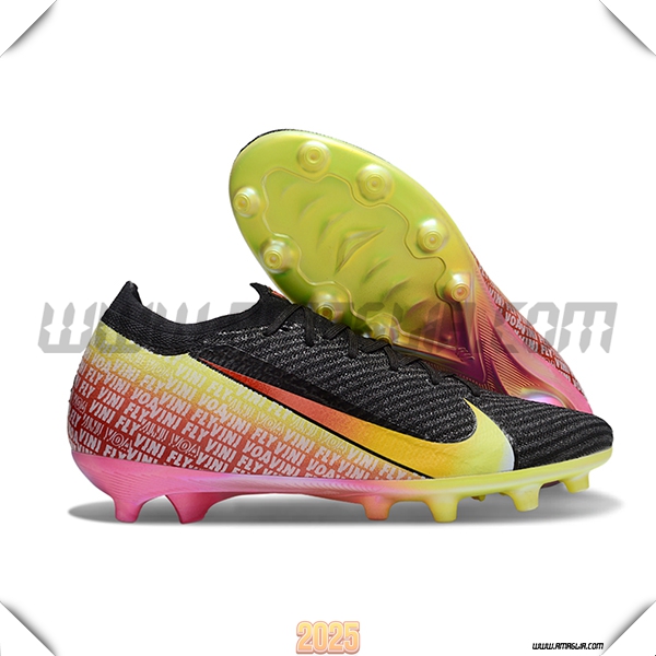 Nike Scarpe Da Calcio AIR Zoom Mercurial Vapor 16 Elite XXV AG Nero/Giallo/Rosa