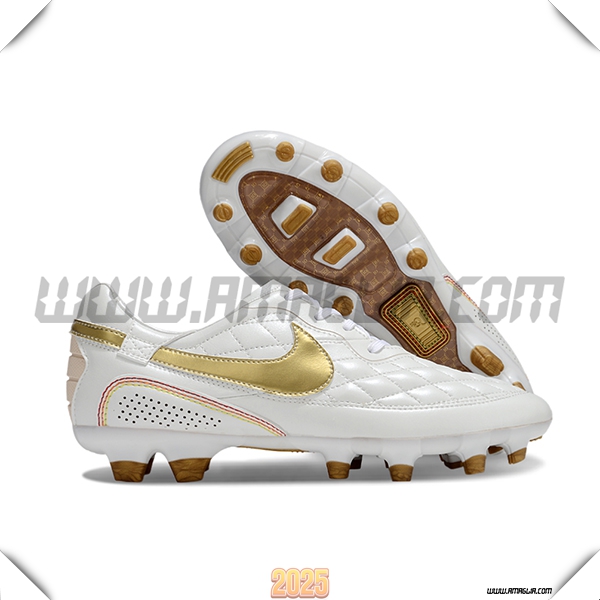 Nike Scarpe Da Calcio Tiempo Legend R10 Elite FG Bianco/Giallo