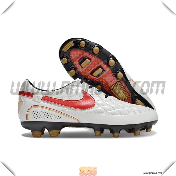 Nike Scarpe Da Calcio Tiempo Legend R10 Elite FG Bianco/Rosso