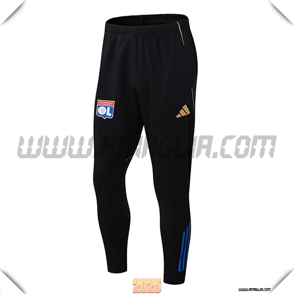 Pantaloni Da Allenamento Lione Nero/Rosso/Blu 2025 2026