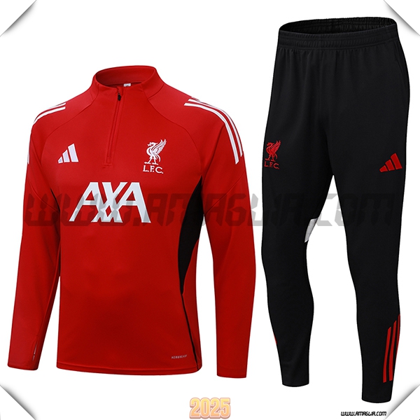 Tuta Calcio FC Liverpool Rosso/Bianco/Nero 2025 2026