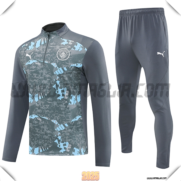 Tuta Calcio Manchester City Grigio/Blu 2025 2026 -02