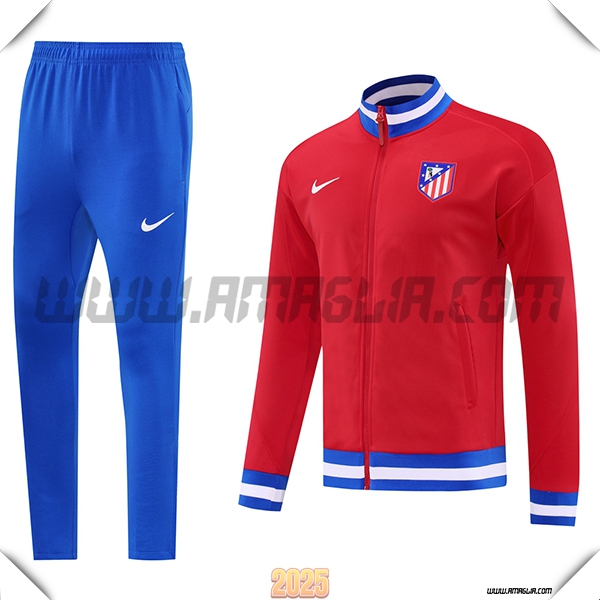 Tuta Calcio Giacca Atletico Madrid Rosso/Blu/Bianco 2025 2026