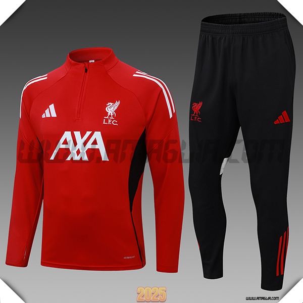 Tuta Calcio FC Liverpool Bambino Rosso/Bianco/Nero 2025 2026