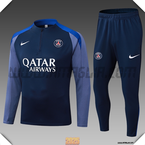 Tuta Calcio PSG Bambino Blu/Grigio 2025 2026