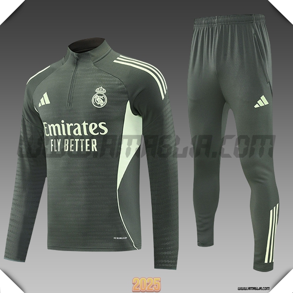 Tuta Calcio Real Madrid Bambino Verde 2025 2026