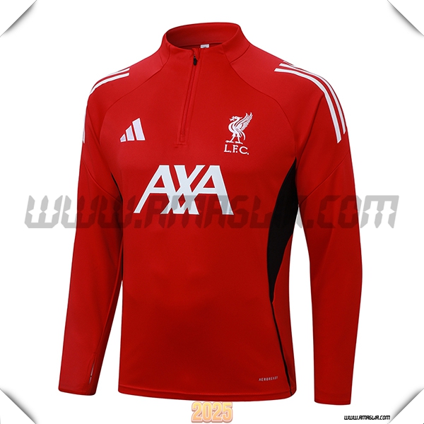 Felpa Allenamento FC Liverpool Rosso/Bianco/Nero 2025 2026
