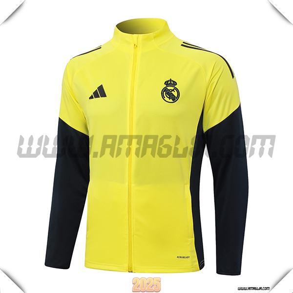 Giacca Calcio Real Madrid Giallo/Nero 2025 2026