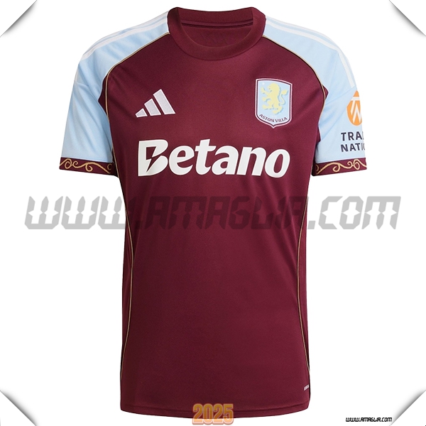Nuovo Maglia da Aston Villa Prima 2025 2026 Rosso scuro