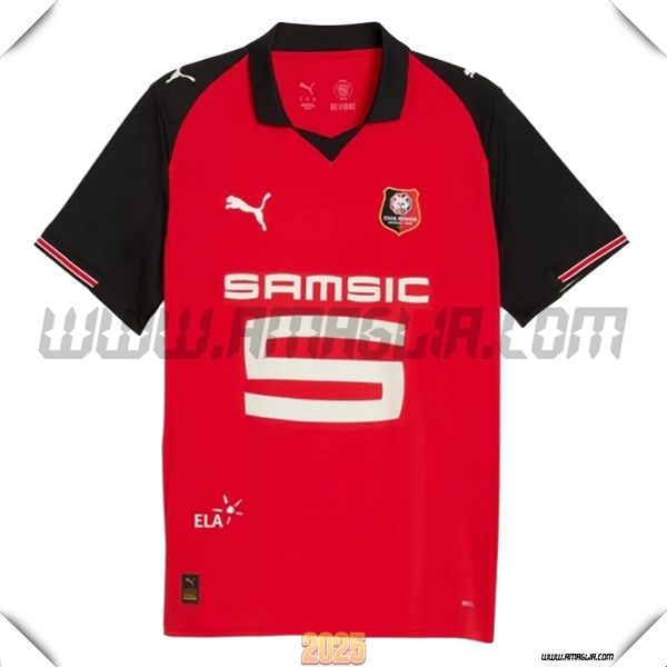 Nuovo Maglia da Stade Rennais Prima 2025 2026 Rosso/Nero