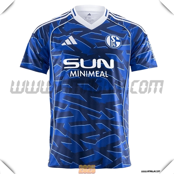 Nuovo Maglia da Schalke 04 Prima 2025 2026 Blu/Bianco