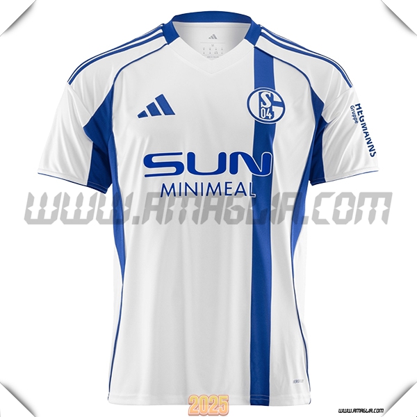 Nuovo Maglia da Schalke 04 Seconda 2025 2026 Bianco/Blu
