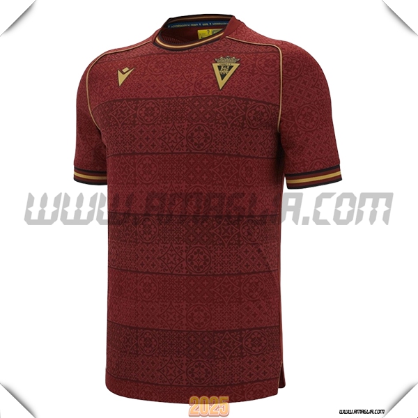 Nuovo Maglia da Cadiz CF Seconda 2025 2026 Rosso scuro