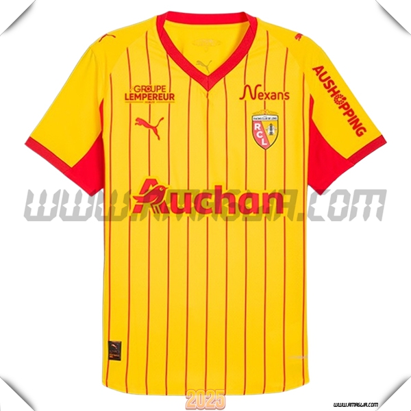 Nuovo Maglia da RC Lens Prima 2025 2026 GIALLO/Arancia