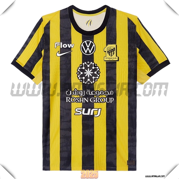 Nuovo Maglia da Al-Ittihad Prima 2025 2026 GIALLO/Nero