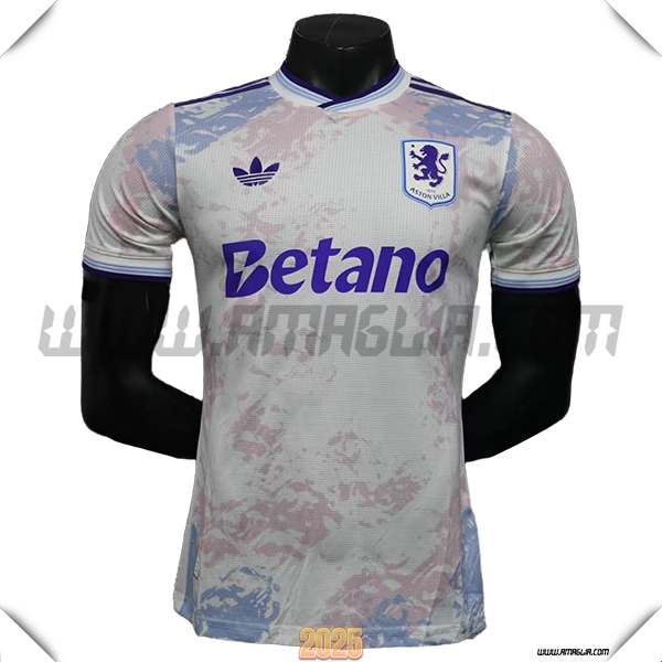 Terzo Maglia Calcio Aston Villa 2025 2026 Bianco