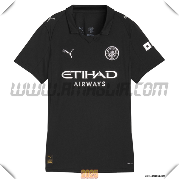 Nuovo Maglia da Manchester City Donne Seconda 2025 2026 Nero