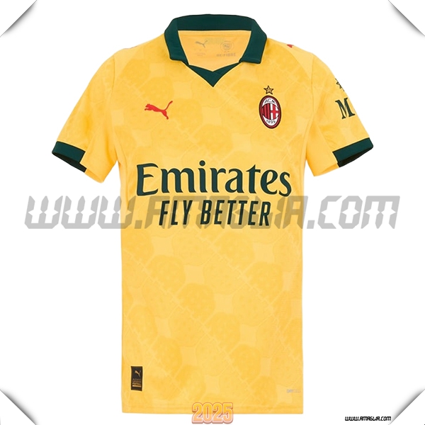 Nuovo Maglia da AC Milan Donne Terzo 2025 2026 GIALLO