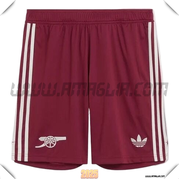 Terzo Pantaloncini Arsenal 2025 2026 Rosso