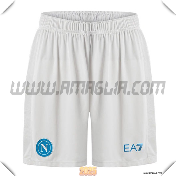Prima Pantaloncini SSC Napoli 2025 2026 Bianco