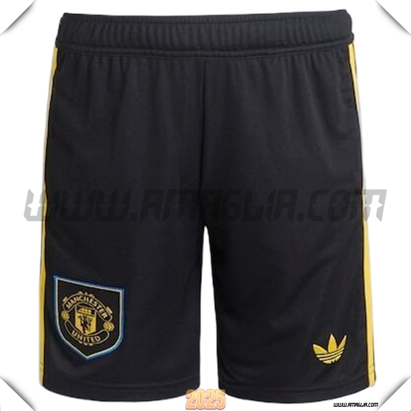 Terzo Pantaloncini Manchester United 2025 2026 Nero