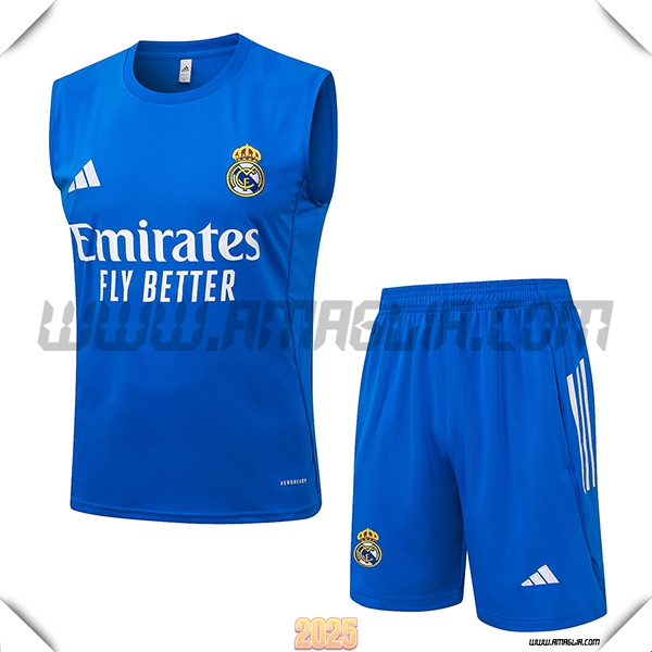 Kit Canotta Allenamento Real Madrid Blu 2025 2026 -02