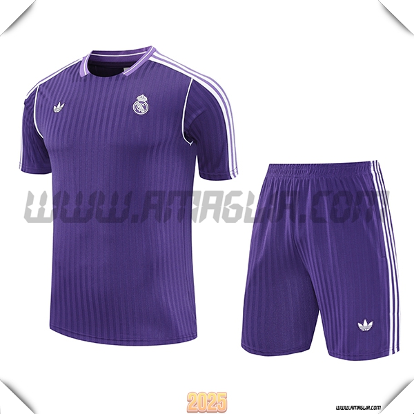 T Shirt Allenamento Real Madrid viola/Bianco 2025 2026 -02