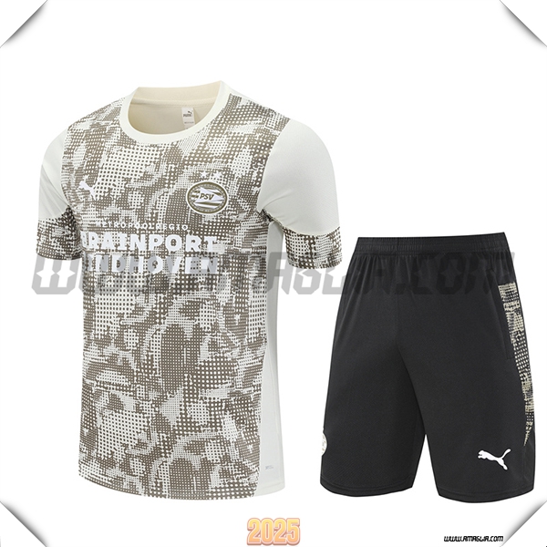 T Shirt Allenamento PSV Eindhoven Beige/Marrone 2025 2026
