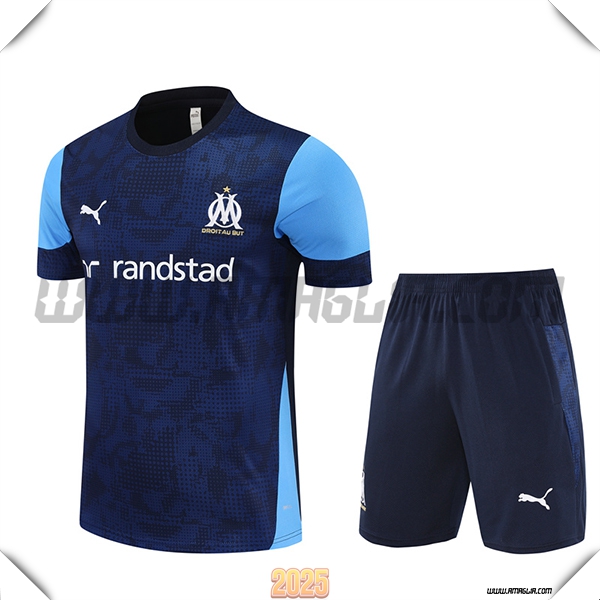 Kit Canotta Allenamento Marsiglia Blu Reale 2025 2026 -02