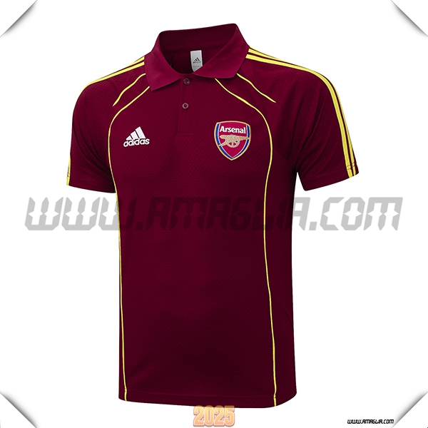 Maglia Polo Arsenal Rosso/Giallo 2025 2026 -02