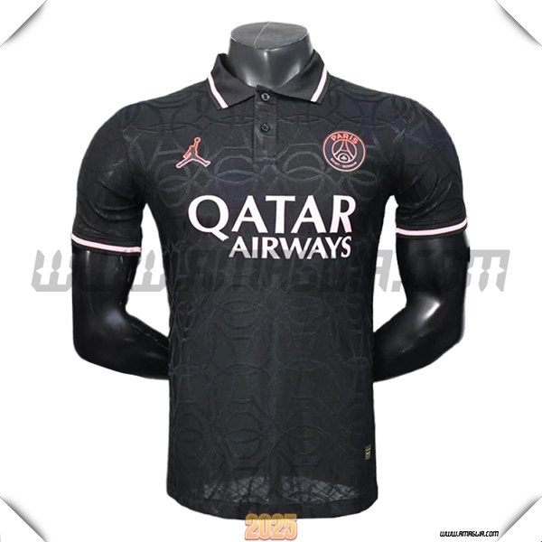 Maglia Polo PSG Nero/Rosa 2025 2026
