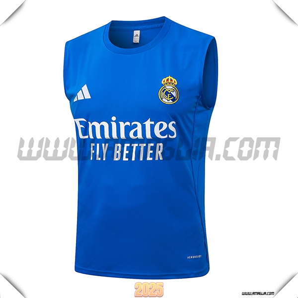 Canotta Allenamento Real Madrid Blu 2025 2026 -02