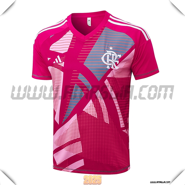 T Shirt Allenamento Flamengo Rosa/Grigio 2025 2026