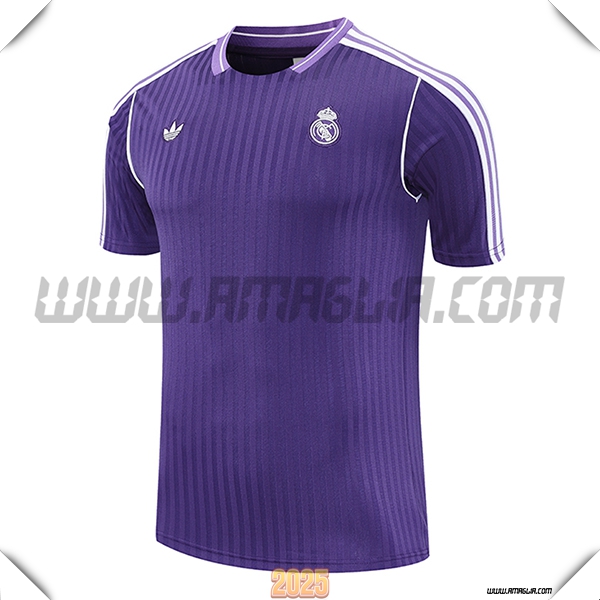 T Shirt Allenamento Real Madrid viola/Bianco 2025 2026 -02