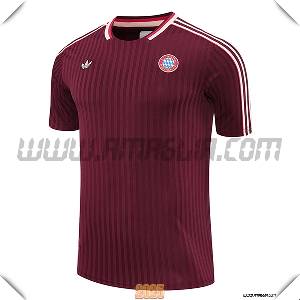 T Shirt Allenamento Bayern Monaco Rosso/Bianco 2025 2026 -02