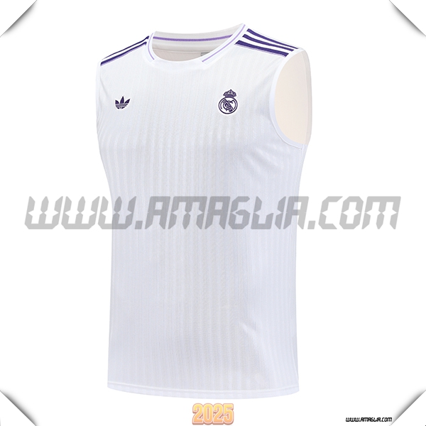 Canotta Allenamento Real Madrid Bianco/viola 2025 2026