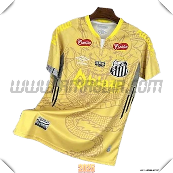 T Shirt Allenamento Santos Giallo 2025 2026