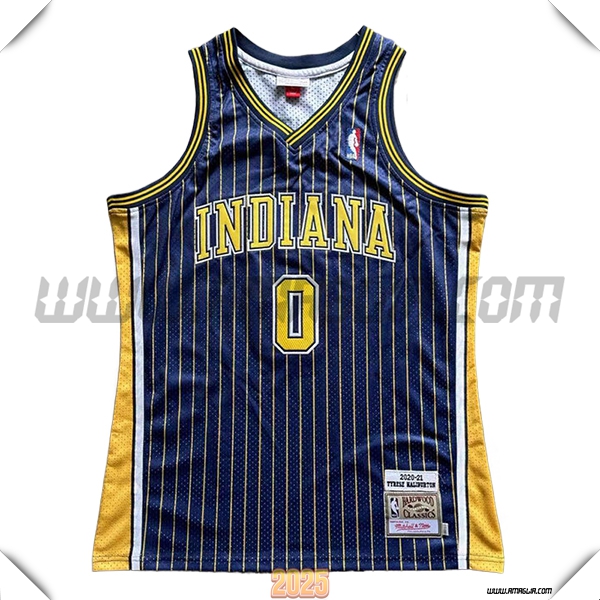 Maglia Indiana Pacers (HALIBURTON #0) 2025/26 Blu/Giallo/Bianco