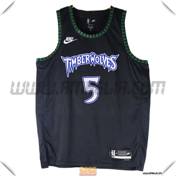 Maglia Minnesota Timberwolves (EDWARDS #5) 2025/26 Nero/Verde