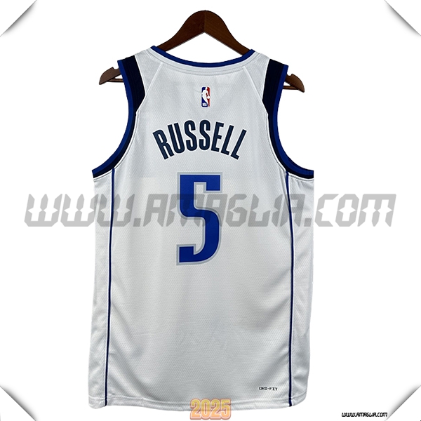 Maglia Dallas Mavericks (RUSSELL #5) 2025/26 Bianco/Blu/Nero