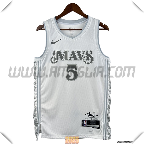 Maglia Dallas Mavericks (RUSSELL #5) 2025/26 Bianco/Grigio