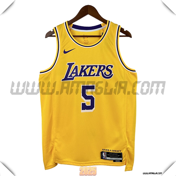 Maglia Los Angeles Lakers (AYTON #5) 2025/26 Giallo/viola
