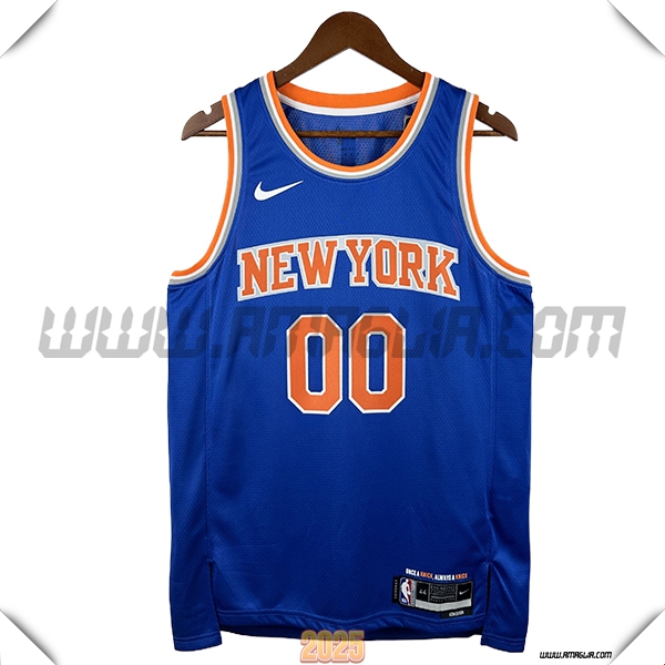 Maglia New York Knicks (CLARKSON #00) 2025/26 Blu/Arancia