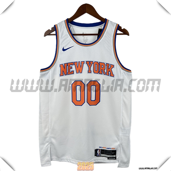 Maglia New York Knicks (CLARKSON #00) 2025/26 Bianco/Arancia