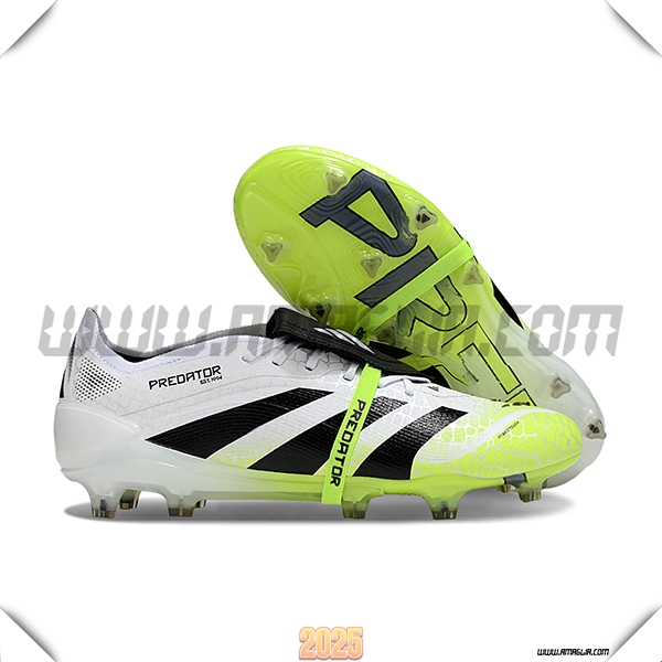 Adidas Scarpe Da Calcio 25 Predator Elite Tongue FG Bianco/Nero/Verde
